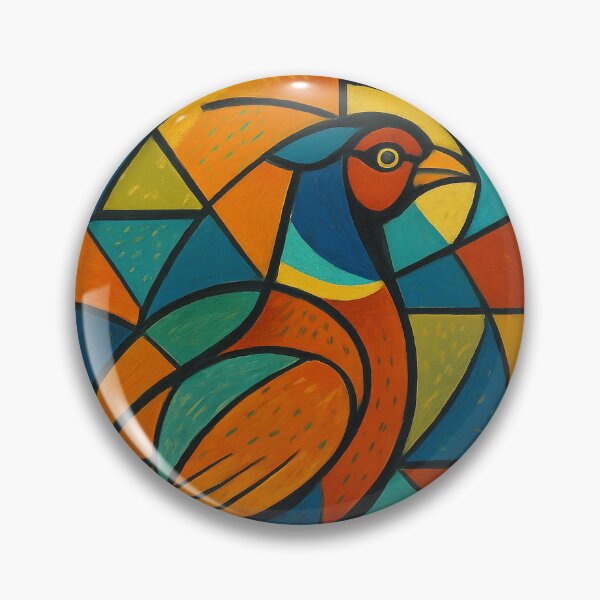 Item preview, Colourful Pheasant – A Cubist Painting designed and sold by GalleryKauffeld.