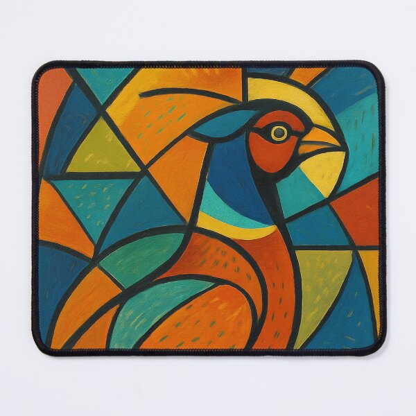 Item preview, Colourful Pheasant – A Cubist Painting designed and sold by GalleryKauffeld.