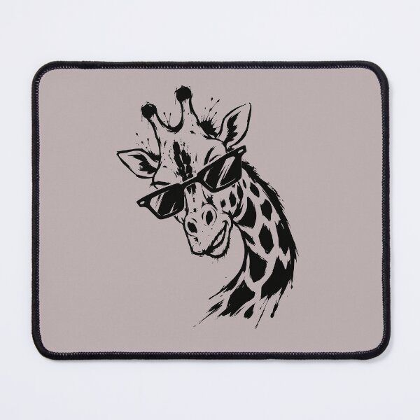 Item preview, Giraffe Funny Groovy Ink Art Black Sunglasses AfricanVibes designed and sold by alenaz.