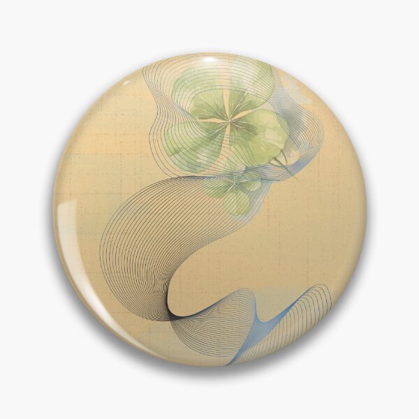 Item preview, Abstract surreal decorative art print with clover and fluid lines. designed and sold by Diseño que alegran tu día.