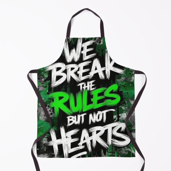 Item preview, We Break the Rules But Not Hearts – Rebel Attitude Quote designed and sold by RajDeals.