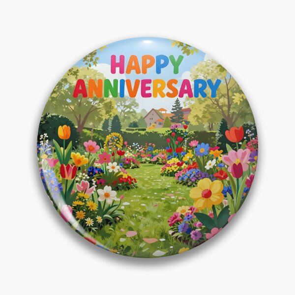 Item preview, Happy Anniversary – Romantic Spring Garden Love designed and sold by Nomad-Maynard.