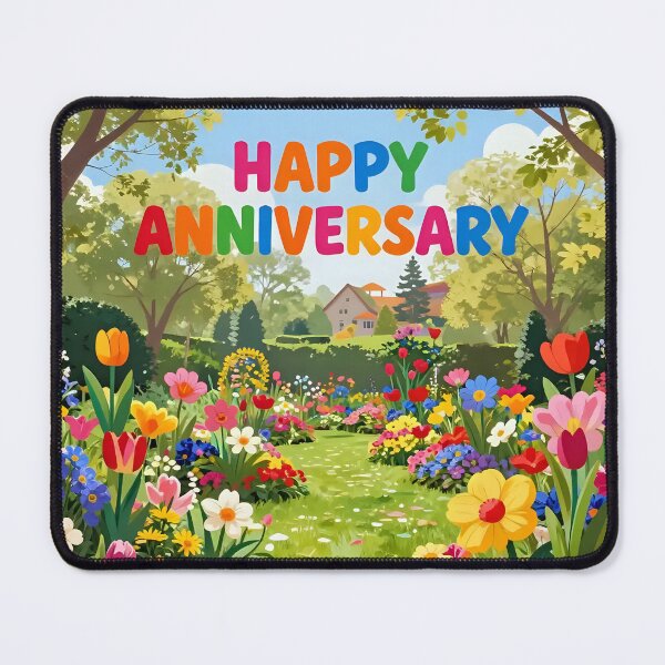 Item preview, Happy Anniversary – Romantic Spring Garden Love designed and sold by Nomad-Maynard.