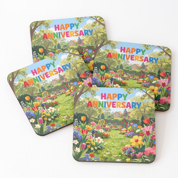 Item preview, Happy Anniversary – Romantic Spring Garden Love designed and sold by Nomad-Maynard.