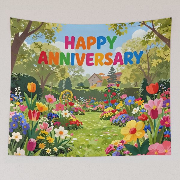 Item preview, Happy Anniversary – Romantic Spring Garden Love designed and sold by Nomad-Maynard.