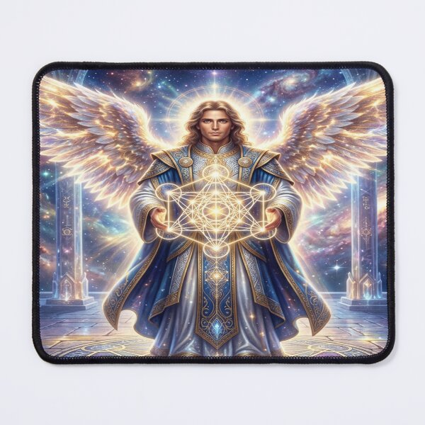 Item preview, Photorealistic Archangel Metatron Holding Glowing Sacred Cube designed and sold by Solomon-Ent-144.