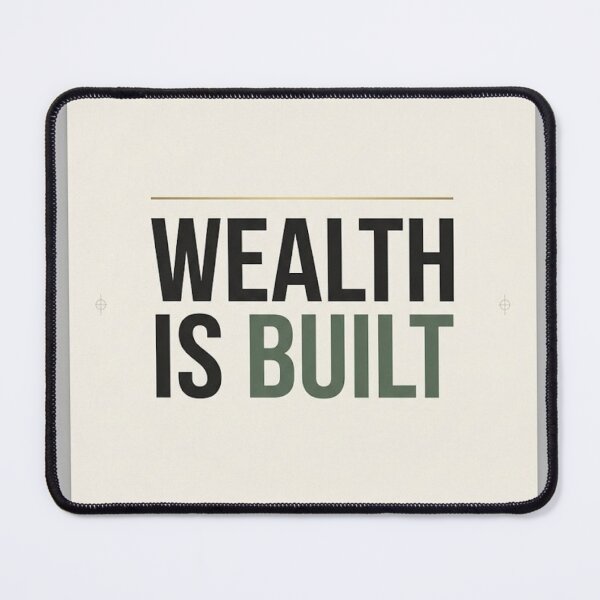 Item preview, Wealth Is Built Minimalist Wealth Poster designed and sold by Zaramodo.