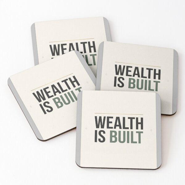 Item preview, Wealth Is Built Minimalist Wealth Poster designed and sold by Zaramodo.
