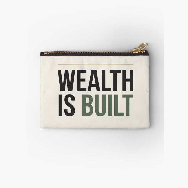 Item preview, Wealth Is Built Minimalist Wealth Poster designed and sold by Zaramodo.