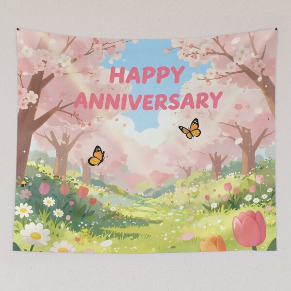 Item preview, Happy Anniversary – Romantic Spring Garden Love designed and sold by Nomad-Maynard.