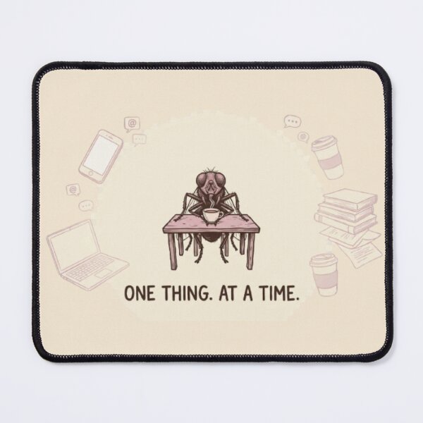 Item preview, One Thing at a Time – Funny Fly Overthinking Comic designed and sold by InnerwayStudio.