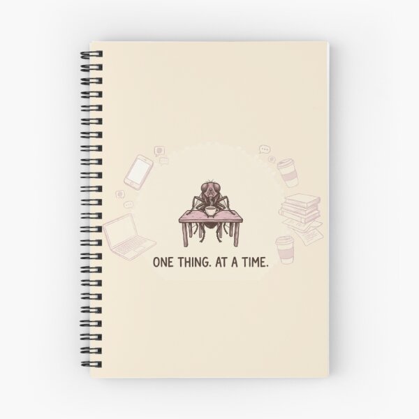 Item preview, One Thing at a Time – Funny Fly Overthinking Comic designed and sold by InnerwayStudio.