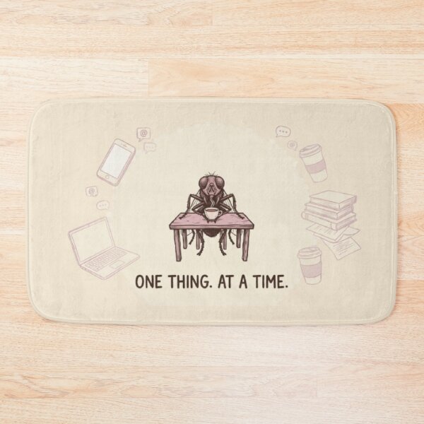 Item preview, One Thing at a Time – Funny Fly Overthinking Comic designed and sold by InnerwayStudio.