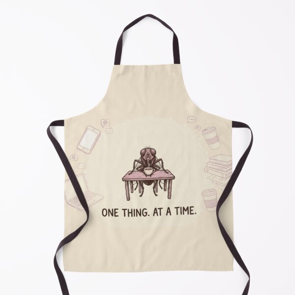 Item preview, One Thing at a Time – Funny Fly Overthinking Comic designed and sold by InnerwayStudio.