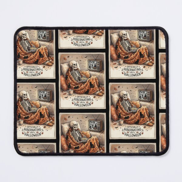 Item preview, Vintage Halloween Skeleton Watching Horror Movies | Autumn Vibes designed and sold by LUKOWEAR.