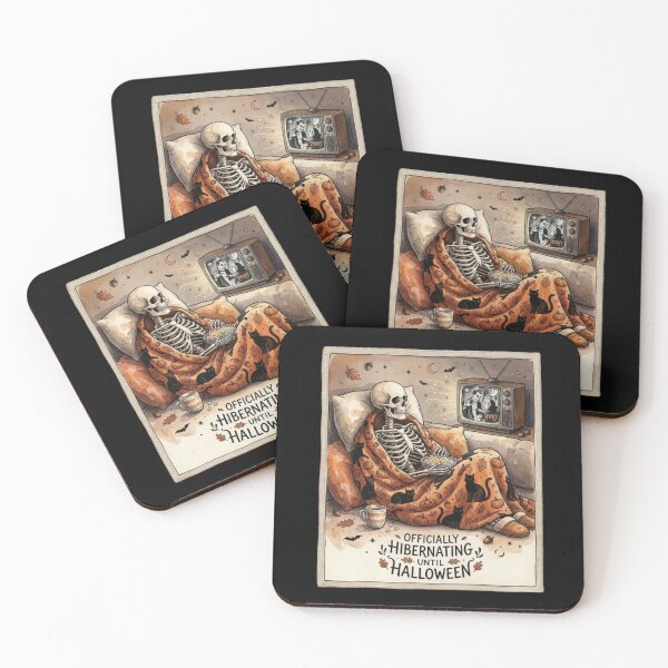 Item preview, Vintage Halloween Skeleton Watching Horror Movies | Autumn Vibes designed and sold by LUKOWEAR.