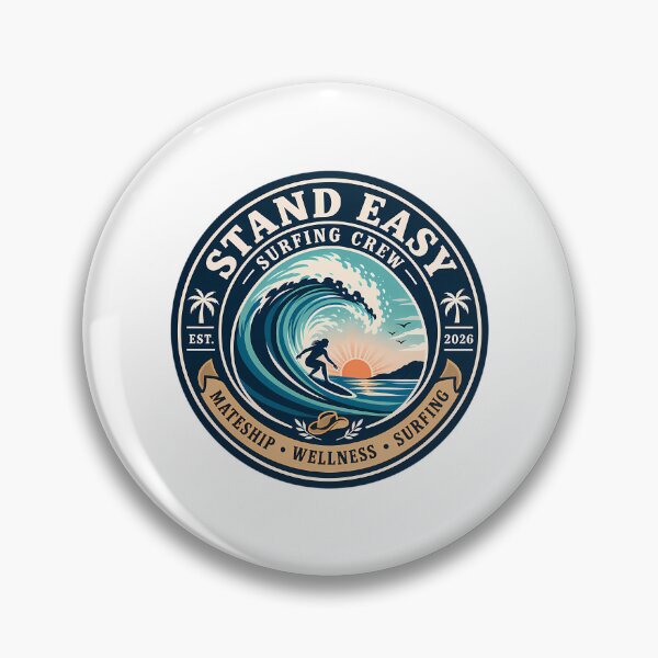 Item preview, Stand Easy Veteran Surf Club Logo Sunshine Coast - Main Version designed and sold by jaida-roperx.
