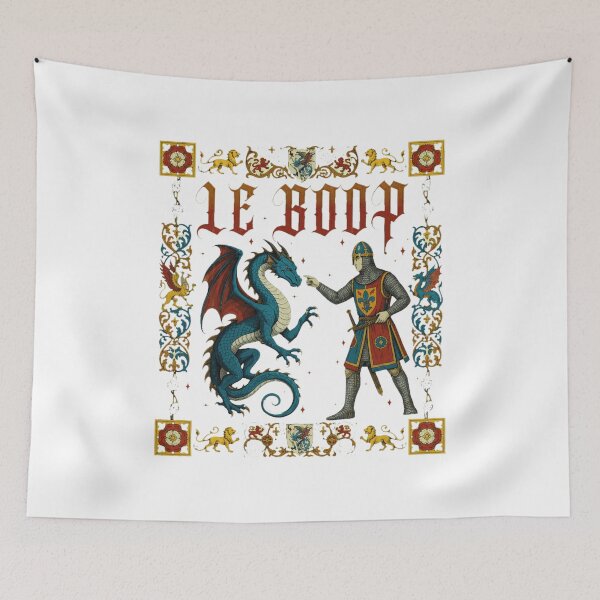 Item preview, Le Boop Knight Dragon Medieval Funny  designed and sold by TishMiryah.
