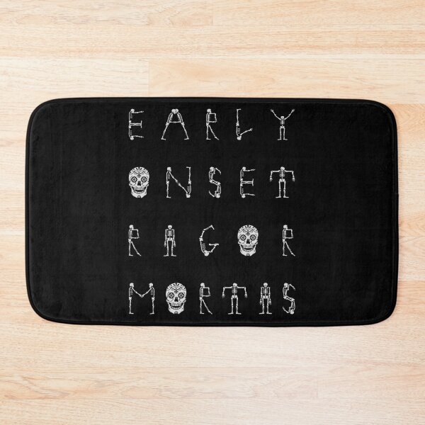 Item preview, Early Onset Rigor Mortis (White On Black) designed and sold by serah-pasc.