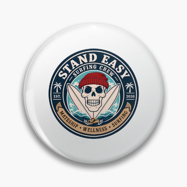 Item preview, Stand Easy Veteran Surf Club Logo Sunshine Coast - Male Version Red Beanie designed and sold by jaida-roperx.