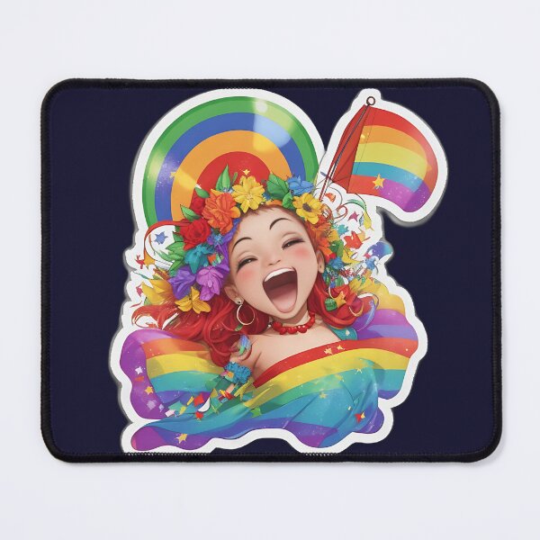 Item preview, prideful, pride girl, colorful, celebrate , rainbow, flag, pride month designed and sold by KiraChie.