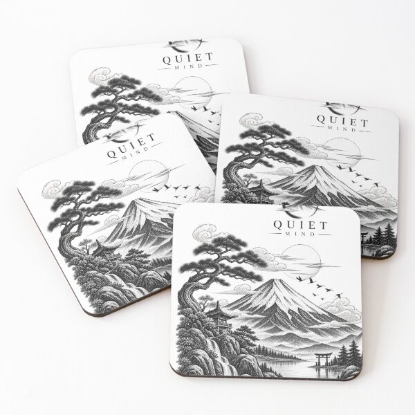 Item preview, Quiet Mind Japanese Mountain designed and sold by CodePaws Creations.