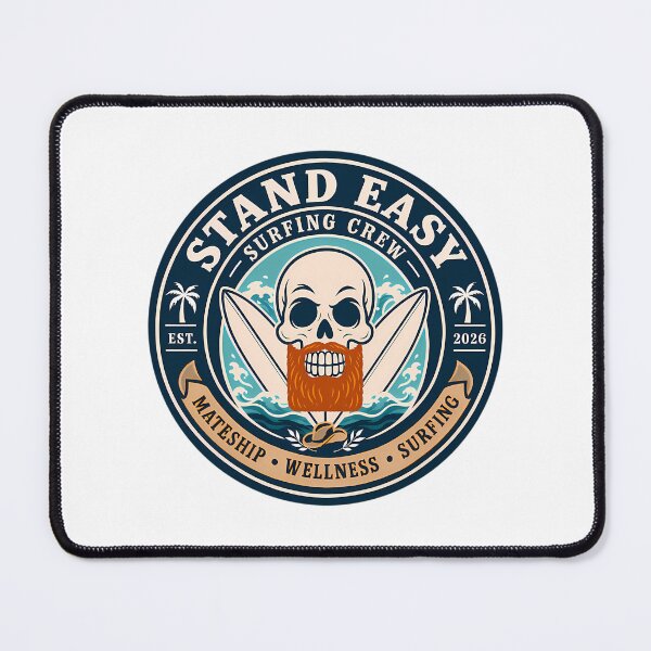 Item preview, Stand Easy Veteran Surf Club Logo Sunshine Coast - Male Version Red Beard designed and sold by jaida-roperx.