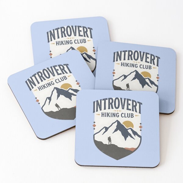 Item preview, Introvert Hiking Club Vintage Expedition Shield Retro Mountain Hiker Gift designed and sold by MCV-Designs.
