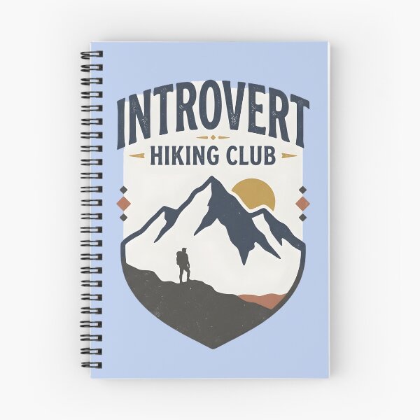 Item preview, Introvert Hiking Club Vintage Expedition Shield Retro Mountain Hiker Gift designed and sold by MCV-Designs.
