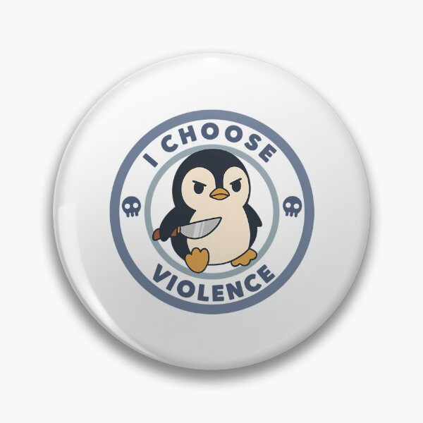 Item preview, I Choose Violence - Cute Angry Penguin With Knife Meme designed and sold by serah-pasc.