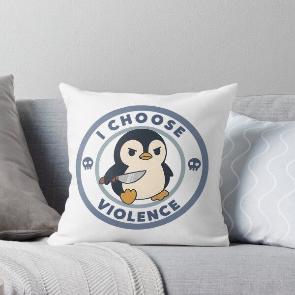 Item preview, I Choose Violence - Cute Angry Penguin With Knife Meme designed and sold by serah-pasc.