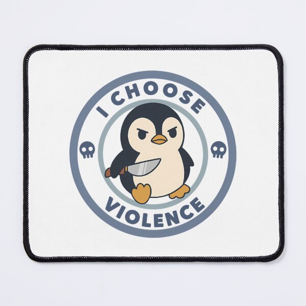 Item preview, I Choose Violence - Cute Angry Penguin With Knife Meme designed and sold by serah-pasc.