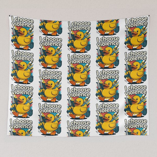 Item preview, I Choose Violence  Cute But Dangerous Duck Meme Design designed and sold by serah-pasc.