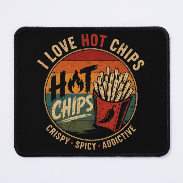 Item preview, I Love Hot Chips Crispy Spicy Addictive Food Lover designed and sold by SkeletonsDanger.