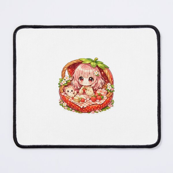 Item preview, Strawberry Picnic Anime Sticker Chibi Kawaii Aesthetic for Anime Fans & Soft Girl Lovers designed and sold by CutePrintCorner.