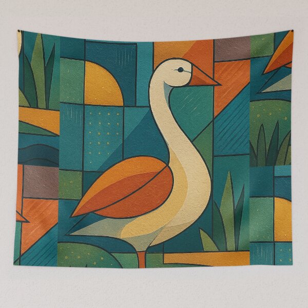 Item preview, Graceful Goose – A cubist Bird illustration. designed and sold by GalleryKauffeld.