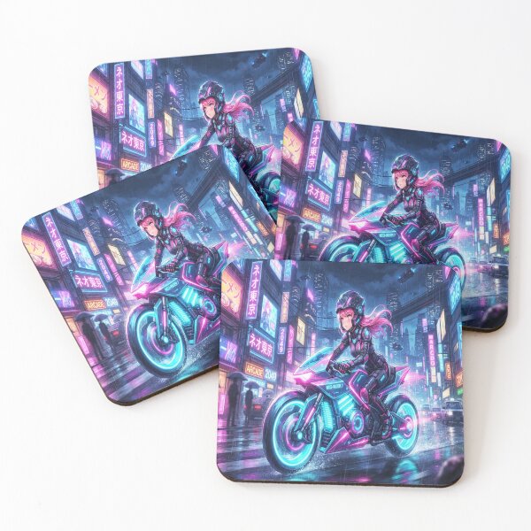 Item preview, Neo Tokyo Highway Midnight Rider designed and sold by JMAVILA ART.