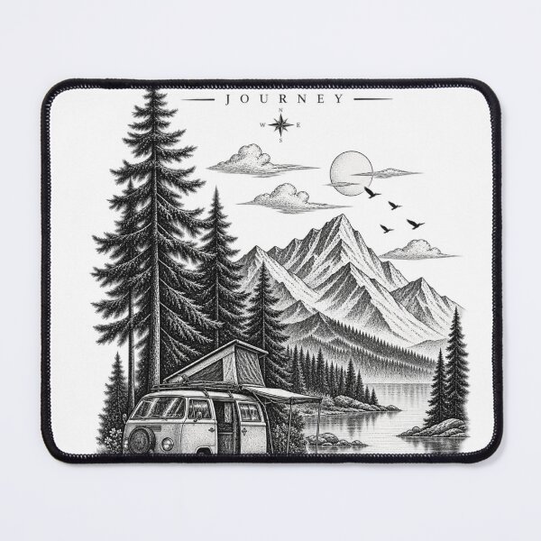 Item preview, Slow Journey Vintage Camper designed and sold by CodePaws Creations.