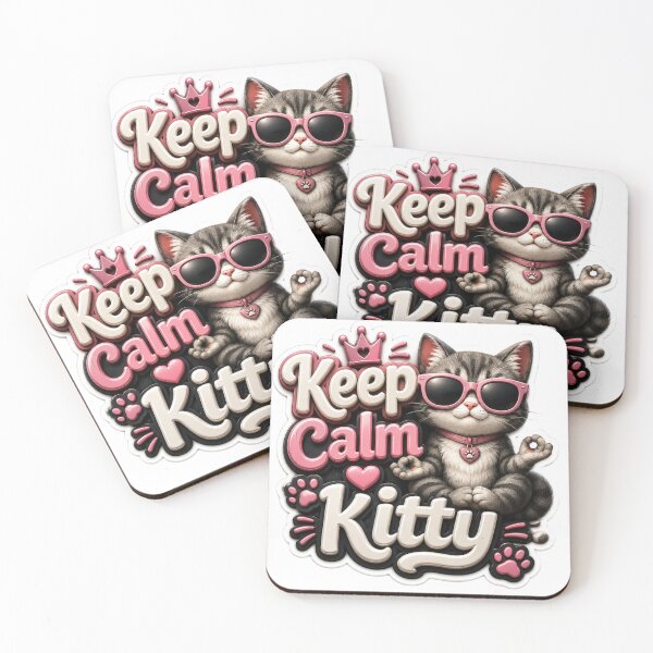 Item preview, Keep Calm Kitty Cute 3D Cat designed and sold by MR4me.