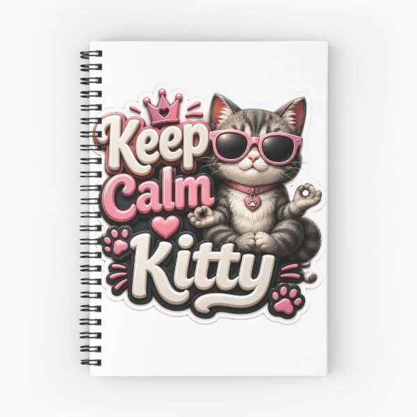 Item preview, Keep Calm Kitty Cute 3D Cat designed and sold by MR4me.