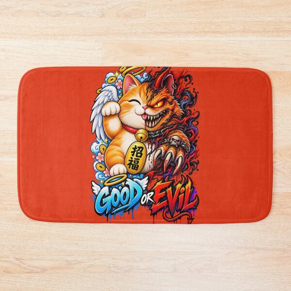 Item preview, Angel Devil Split Orange Cat designed and sold by PlengPoomofArts.