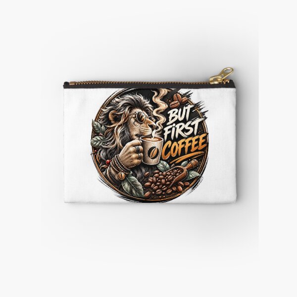 Item preview, But First Coffee – Cool Lion Coffee Lover Design designed and sold by 4U---Store.