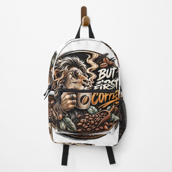 Item preview, But First Coffee – Cool Lion Coffee Lover Design designed and sold by 4U---Store.