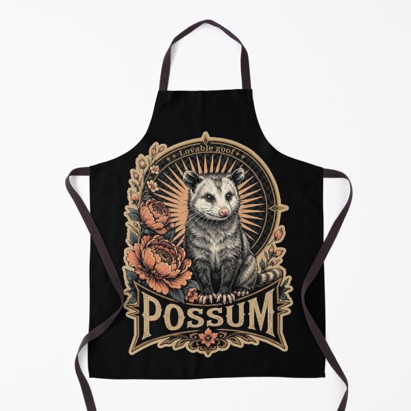 Item preview, Lovable Goof Possum Floral Vintage Animal Illustration designed and sold by LOVEARTDESIGN.