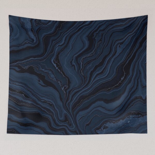 Item preview, Deep Blue Layered Agate Marble designed and sold by IntelliMindDesigns.