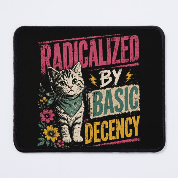 Item preview, Radicalized By Basic Decency Cat Lover Empathy Values designed and sold by SkeletonsDanger.