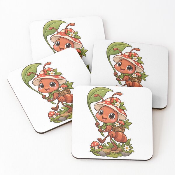 Item preview, Cute Forager Ant – Cottagecore Mushroom Hat Woodland Bug Design designed and sold by Inkora_CC.