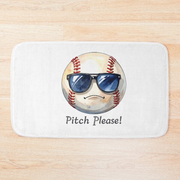 Item preview, Pitch Please Baseball Ball With Sunglasses designed and sold by ilyana-walz.