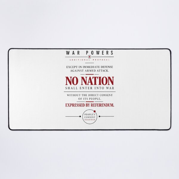 Item preview, War Powers Referendum Proposal designed and sold by VisualWeight.