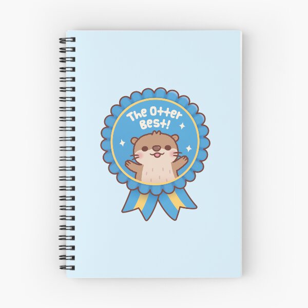 Item preview, The Otter Best - Cute Otter Blue Badge Award Ribbon  designed and sold by rustydoodle.